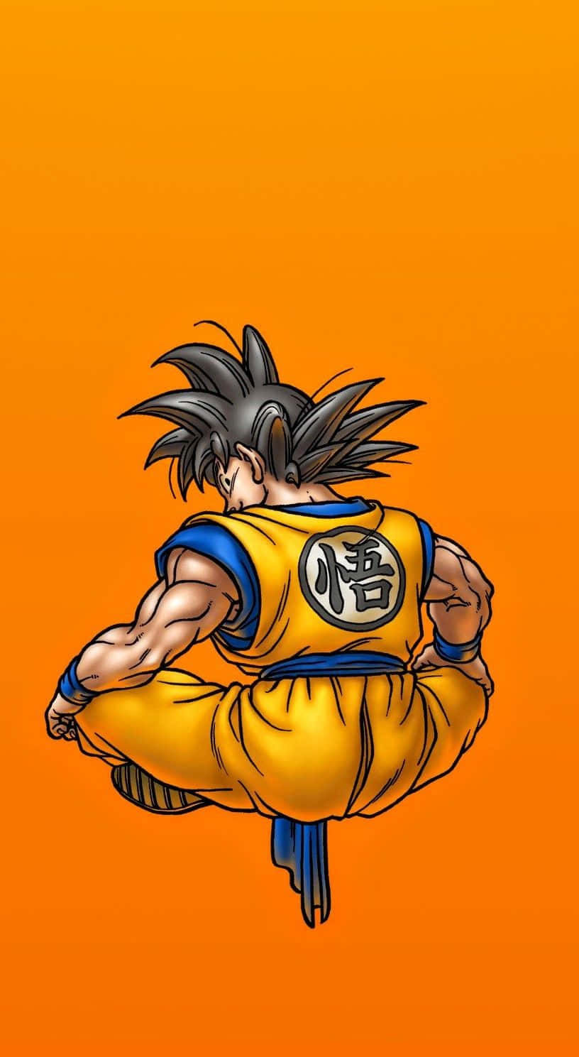 Funny Goku, yellow gi, black spiky hair, HD Phone Wallpaper