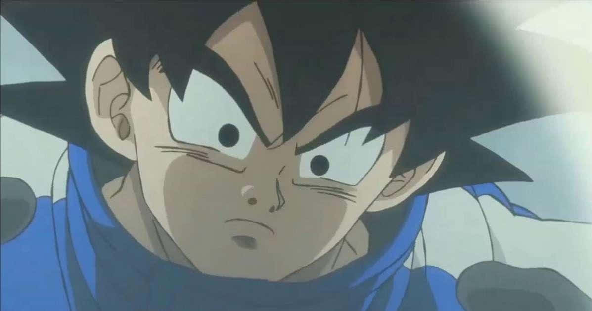 Goku, spiky black hair, intense eyes, SD Desktop Wallpaper