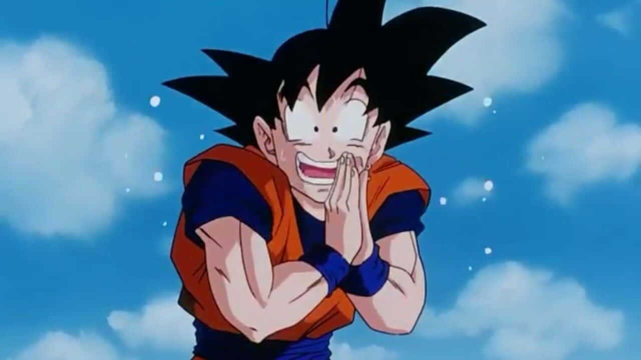 Goku, anime character, bright blue sky, HD Desktop Wallpaper