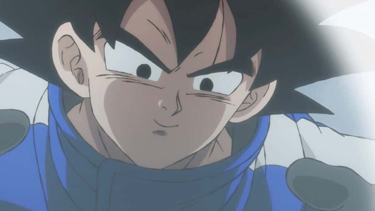 Goku, spiky black hair, intense eyes, SD Desktop Wallpaper
