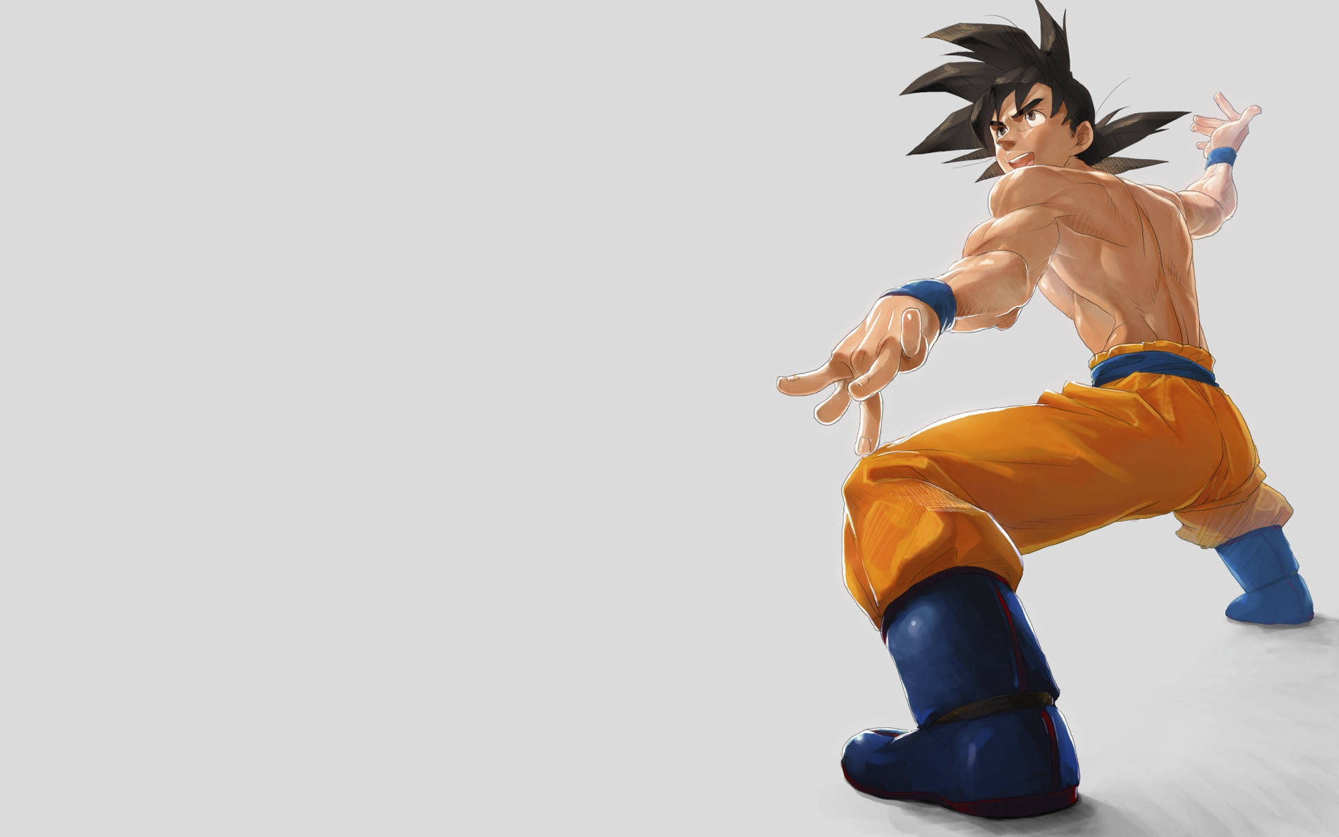 Goku, orange pants, blue boots, Full HD Desktop Wallpaper