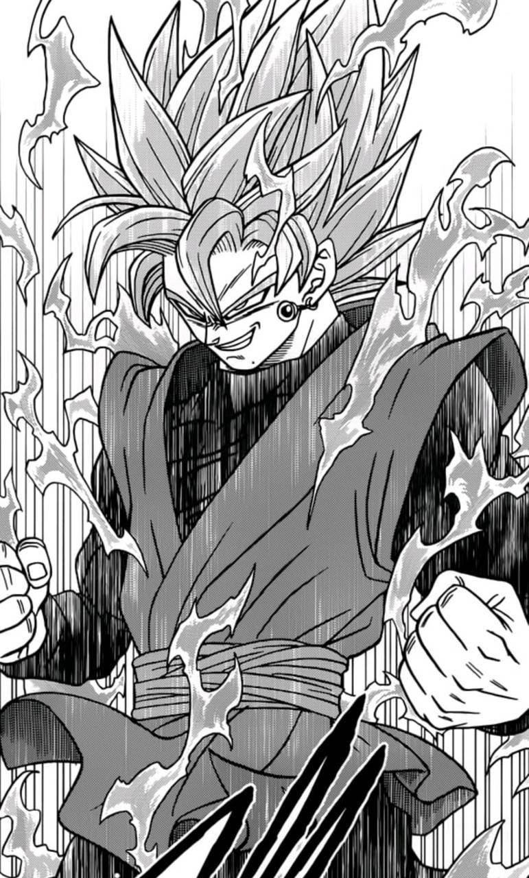 manga drawing, black goku, spiky-haired warrior, HD Phone Wallpaper