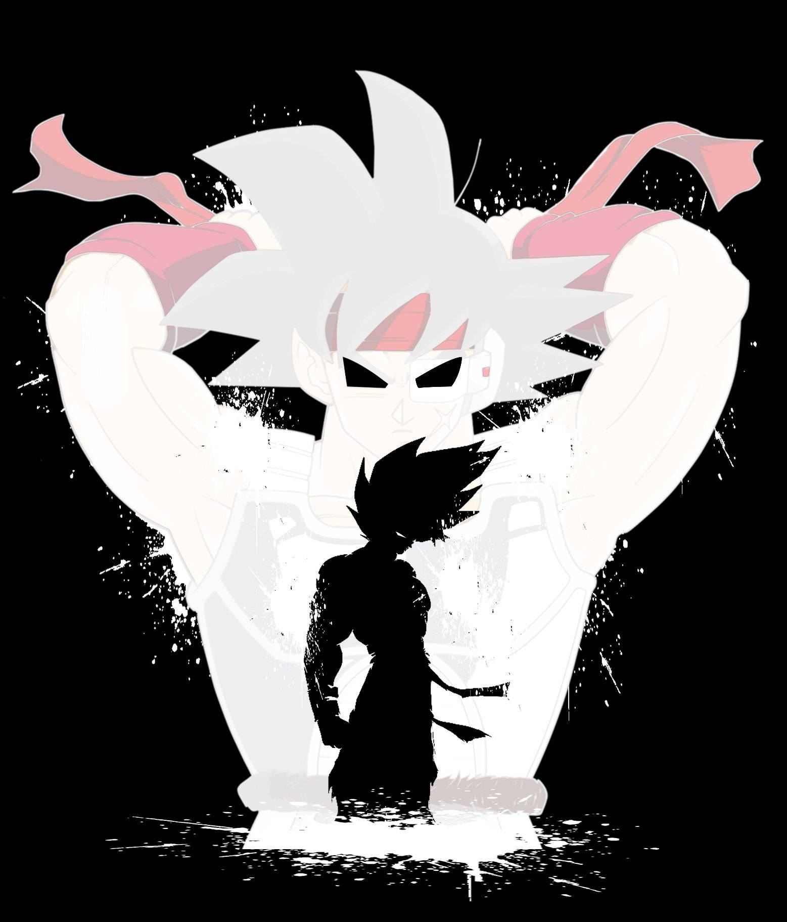 Goku Black, white anime warrior, pink accents, HD Phone Wallpaper