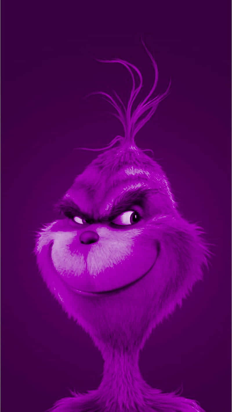 Purple Grinch, sinister grin, furrowed brow, HD Phone Wallpaper
