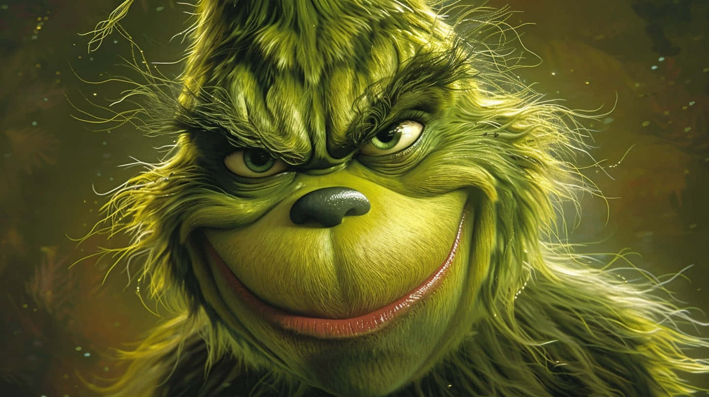 Grinch, green fur, wide grin, HD Desktop Wallpaper