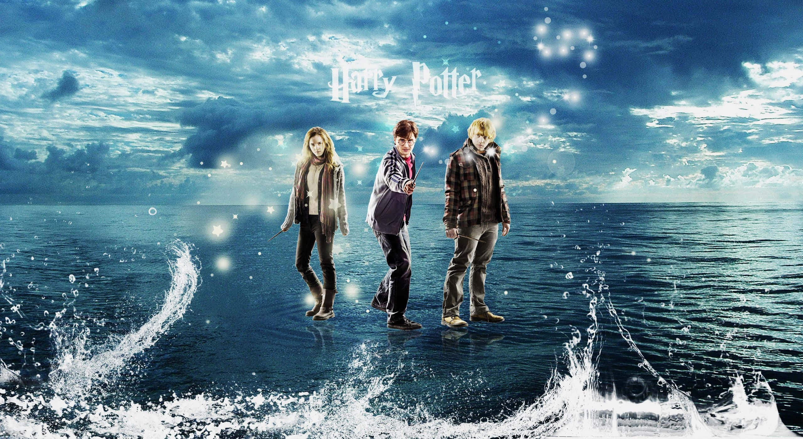 Harry Potter, wizards, water, 2K Desktop Wallpaper