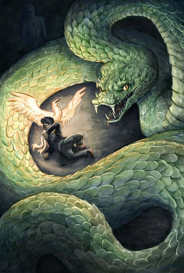 Harry Potter, serpent, angel wings, SD Phone Wallpaper
