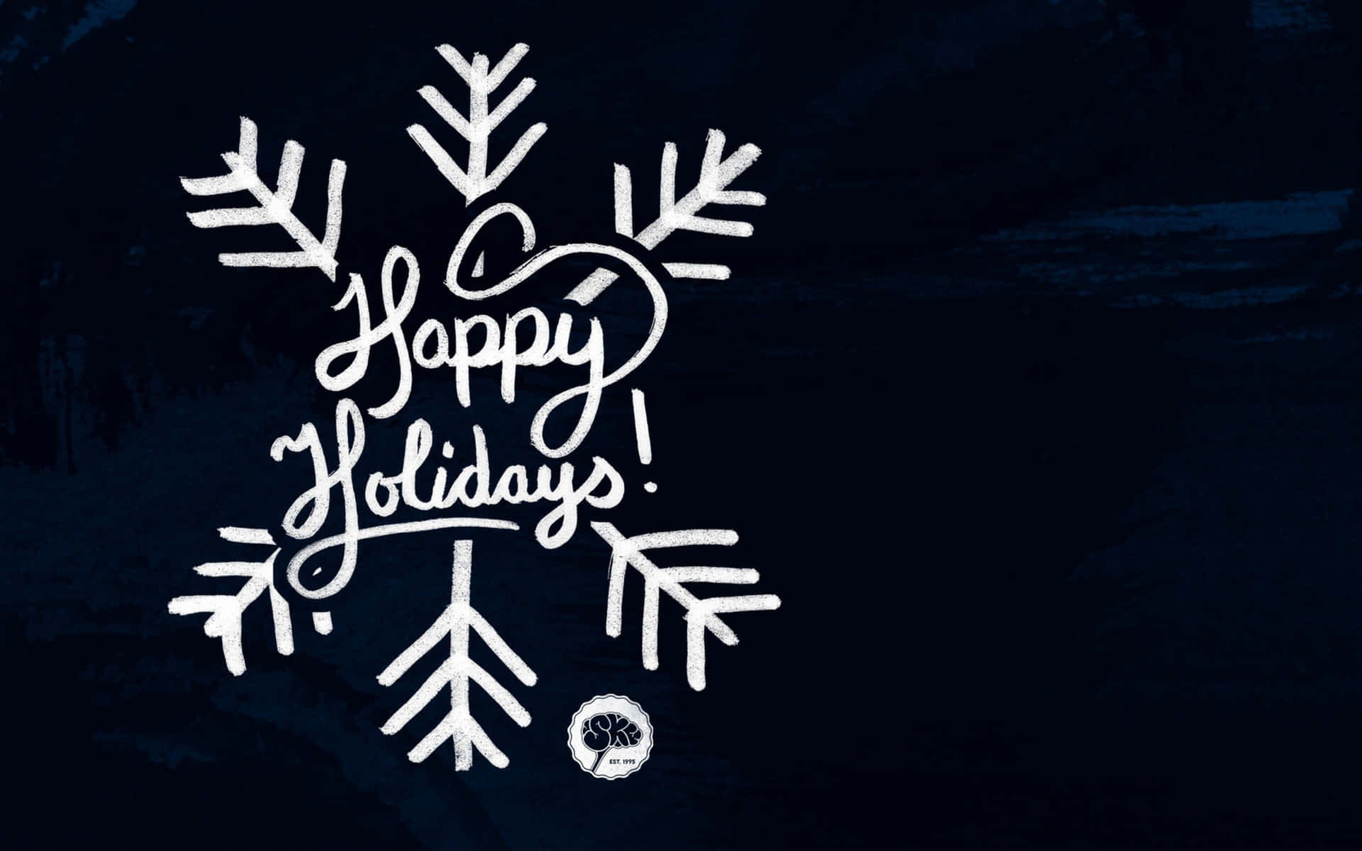 Happy Holidays!, snowflake design, textured dark blue background, Full HD Desktop Wallpaper