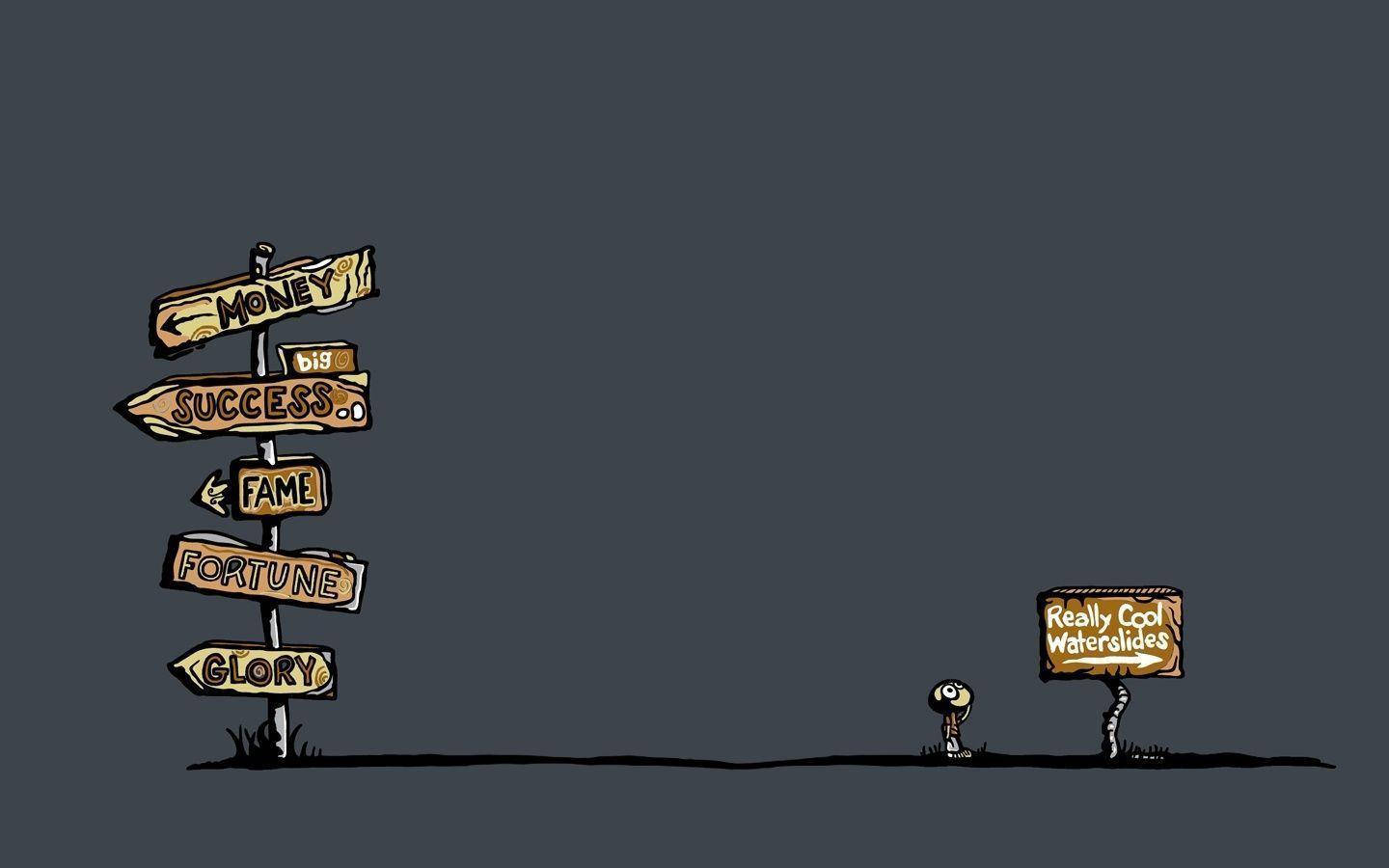 Funny Laptop Crossroads Background, Really Cool Waterslides, money success fame fortune and glory, HD Desktop Wallpaper