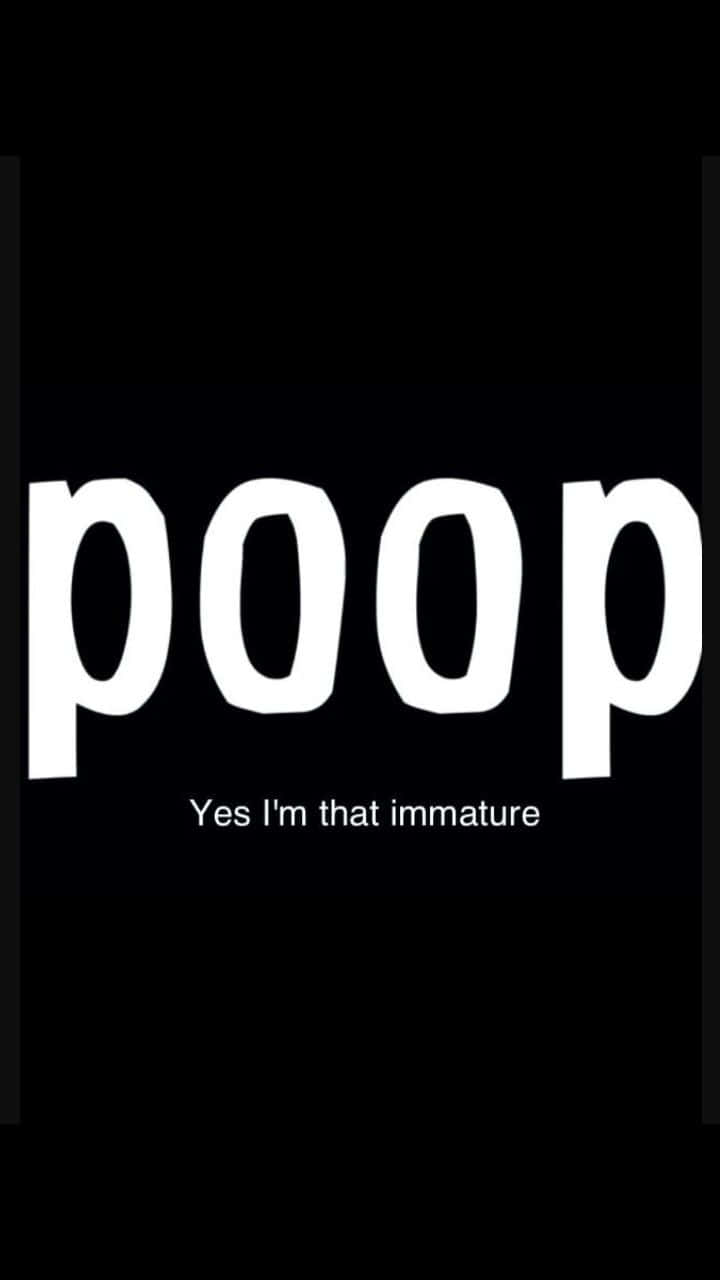 black background, Bold white text, poop, HD Phone Wallpaper