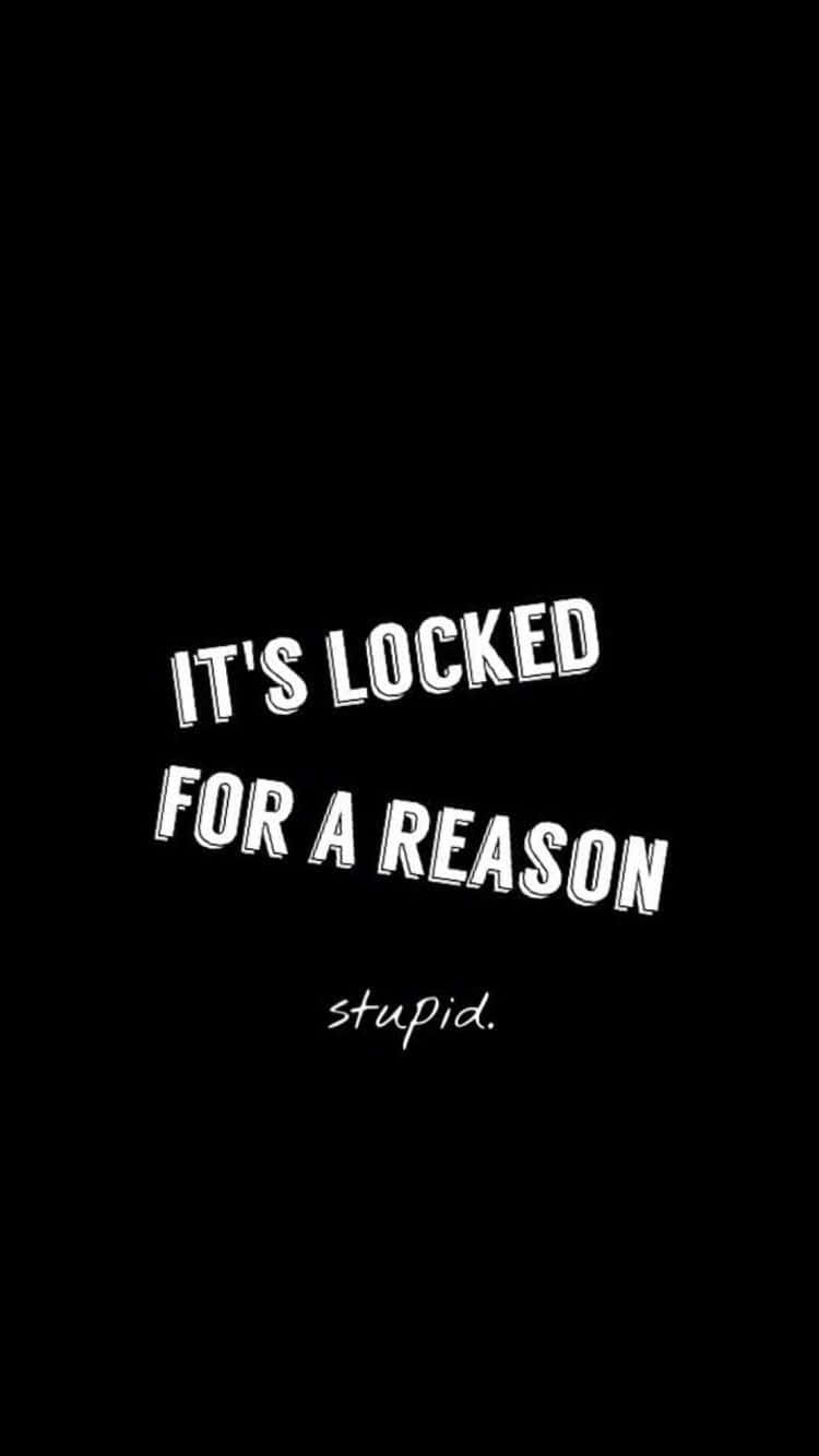 Funny Lock Screen, black background, white text, HD Phone Wallpaper