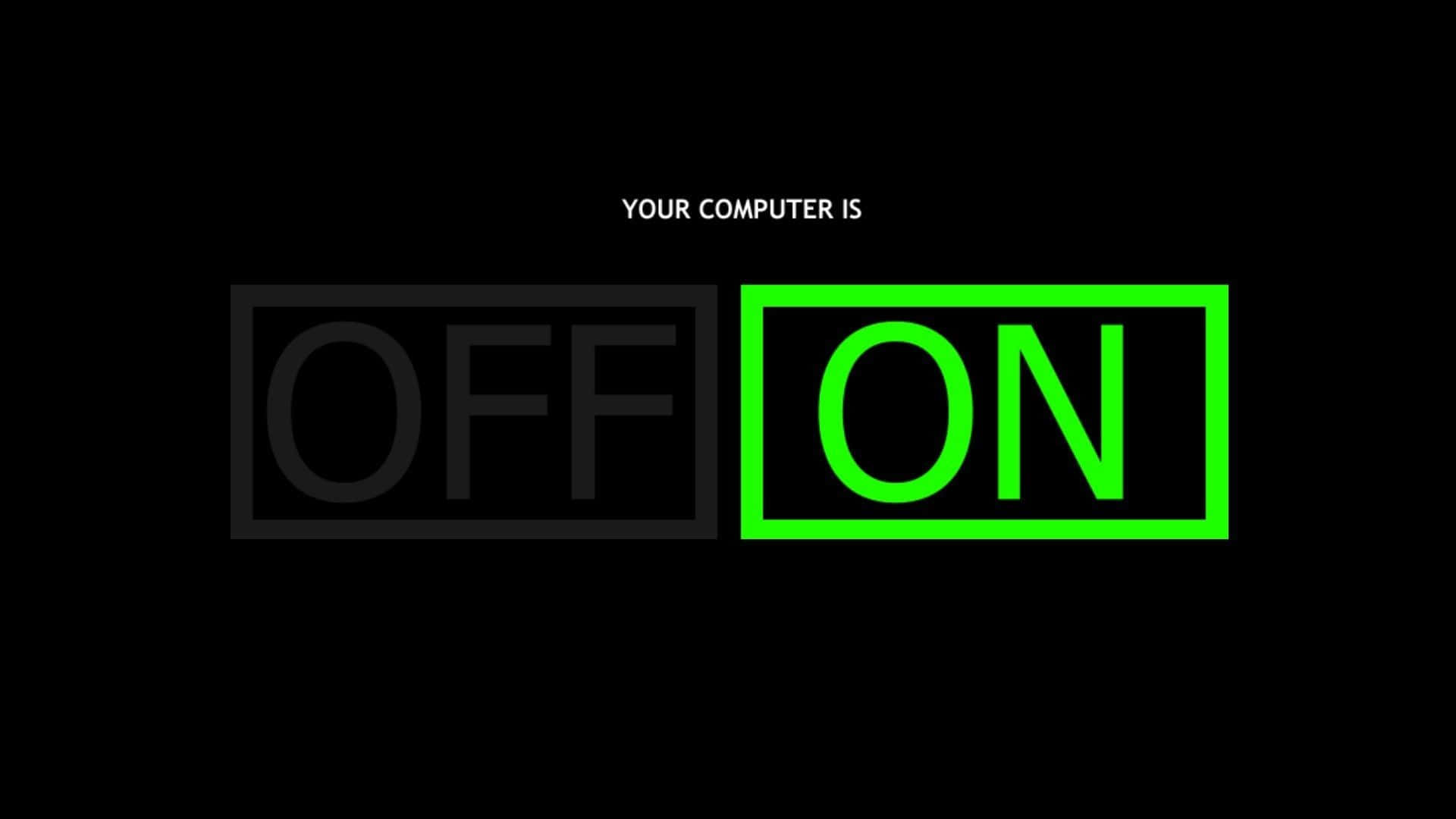 Funny Lock Screen, glowing green, black background, Full HD Desktop Wallpaper