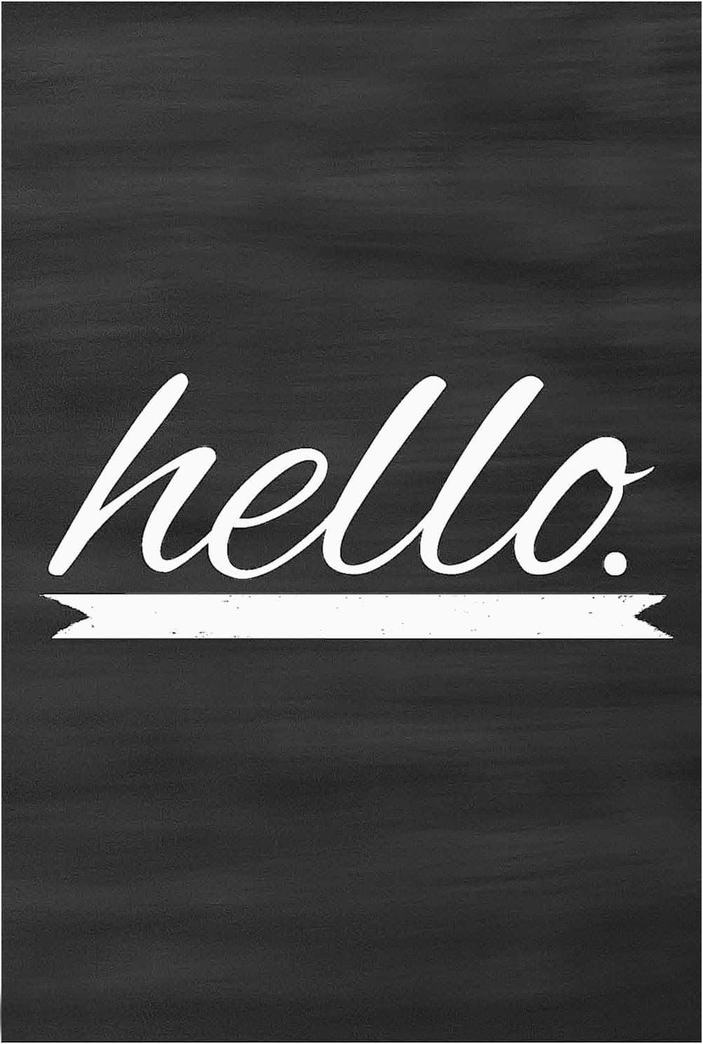 white cursive script, textured black chalkboard background, ribbon underline, HD Phone Wallpaper