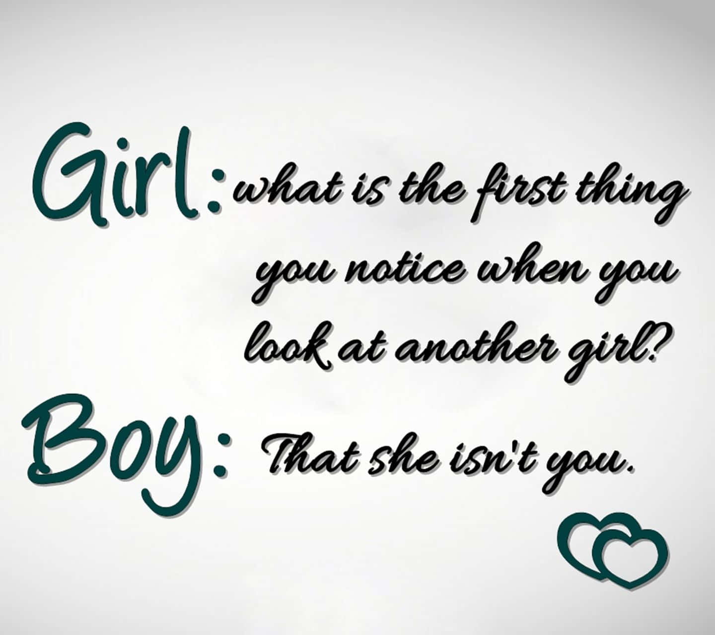 teal script text, minimalist quote graphic, another girl, HD Desktop Wallpaper