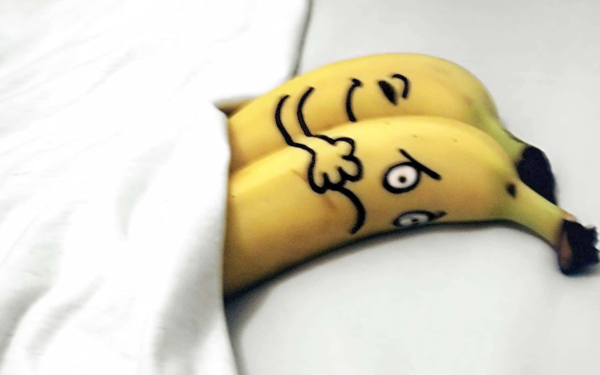 Funny Love, bananas, cartoon faces, Full HD Desktop Wallpaper