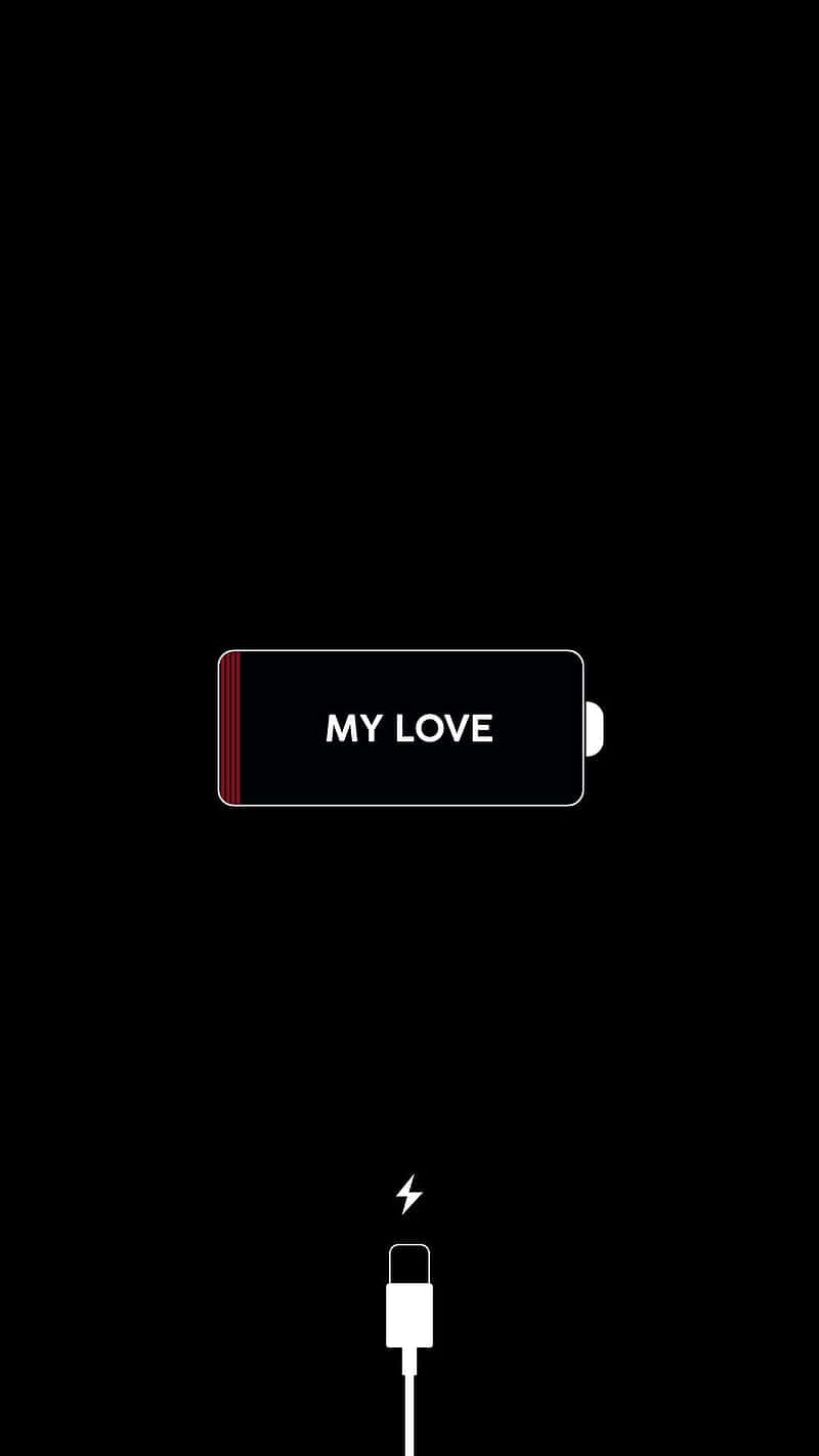 Funny Love, black, charging battery, HD Phone Wallpaper