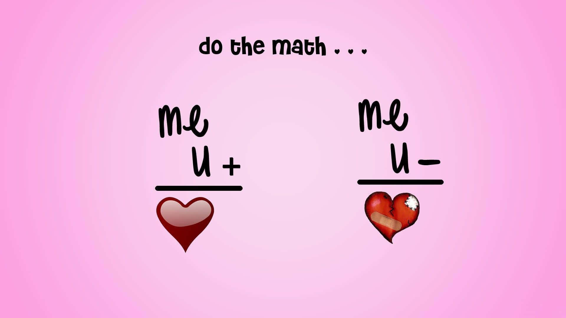 Funny Love, pink background, hearts, Full HD Desktop Wallpaper