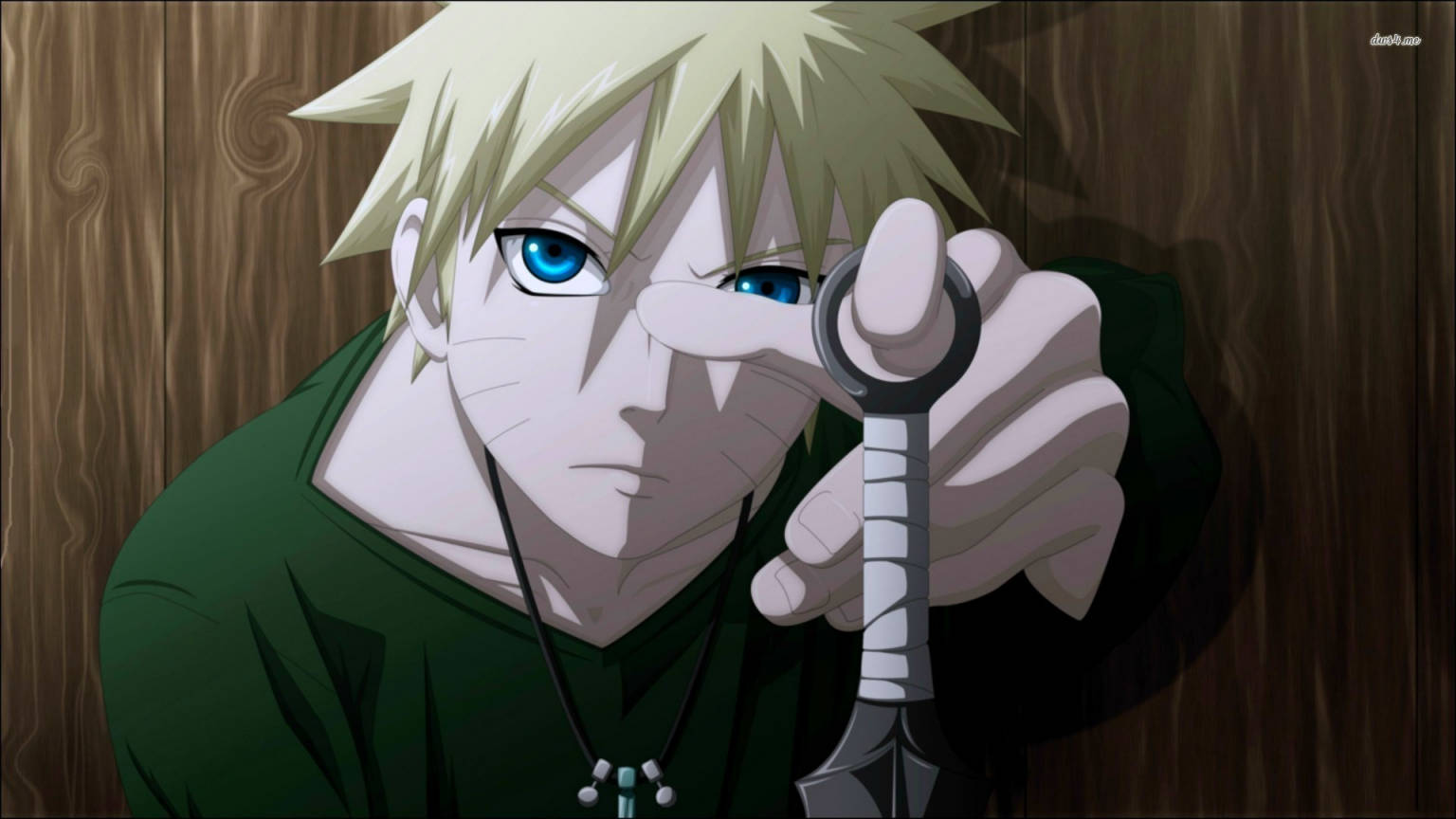 Naruto, kunai, spiky blonde hair, HD Desktop Wallpaper