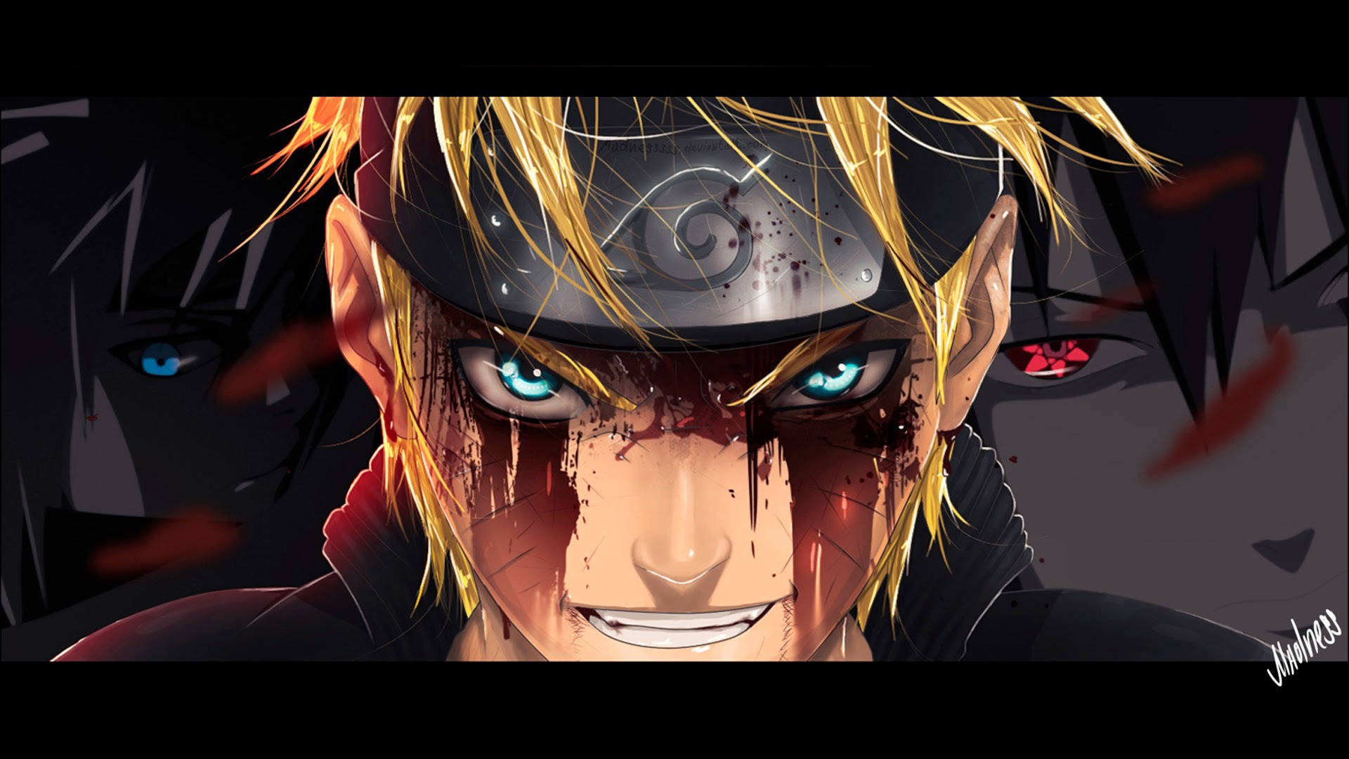Naruto, golden hair, blue eyes, Full HD Desktop Wallpaper
