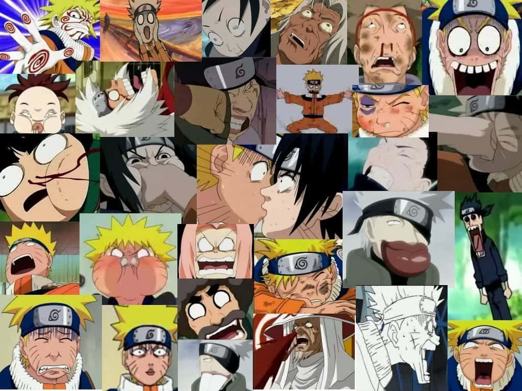 Naruto, anime characters, collage, SD Desktop Wallpaper