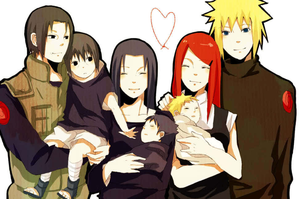 Naruto, family portrait, anime, SD Desktop Wallpaper