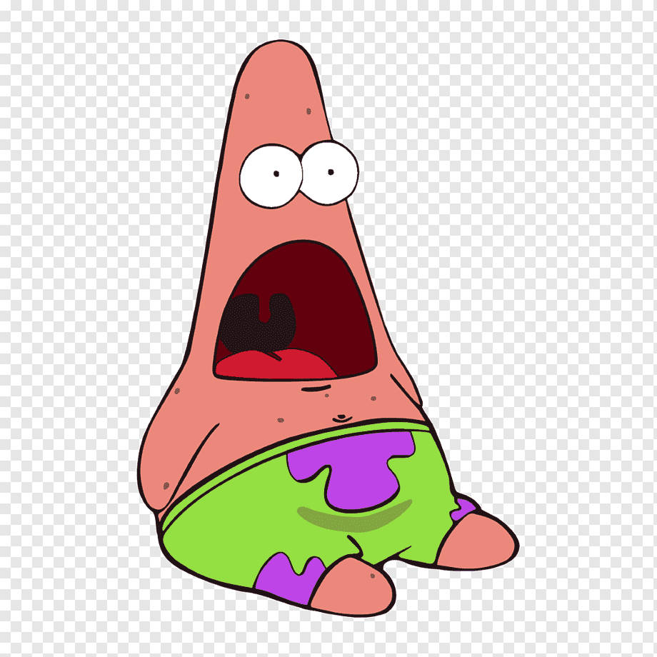 Funny Patrick, cartoon starfish, green shorts, SD Desktop Wallpaper