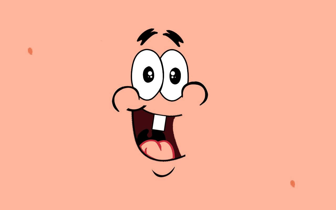 Patrick Star, peach background, wide eyes, HD Desktop Wallpaper