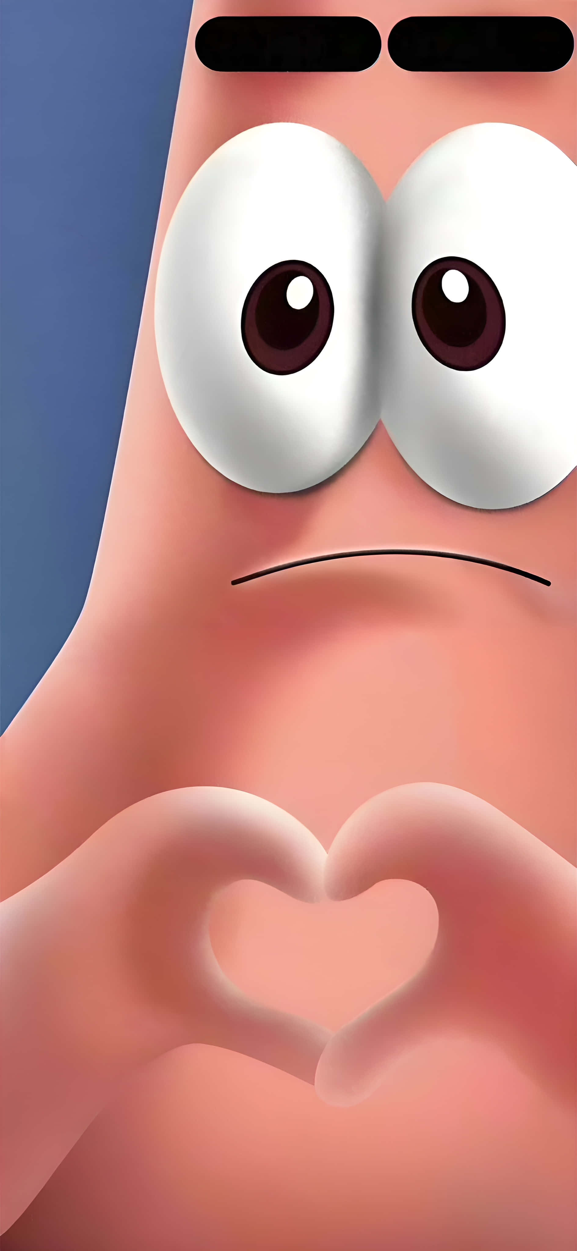 Patrick Star, starfish, heart shape, 4K Phone Wallpaper