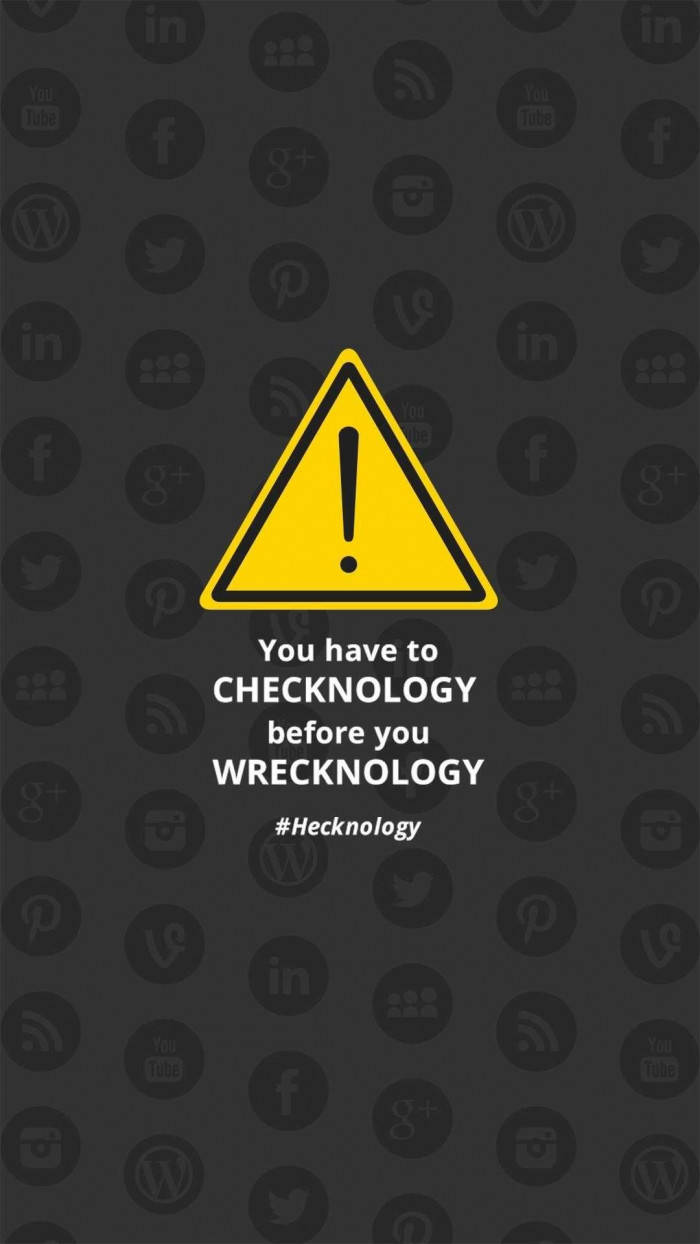 yellow warning triangle, exclamation mark, dark gray background, SD Phone Wallpaper