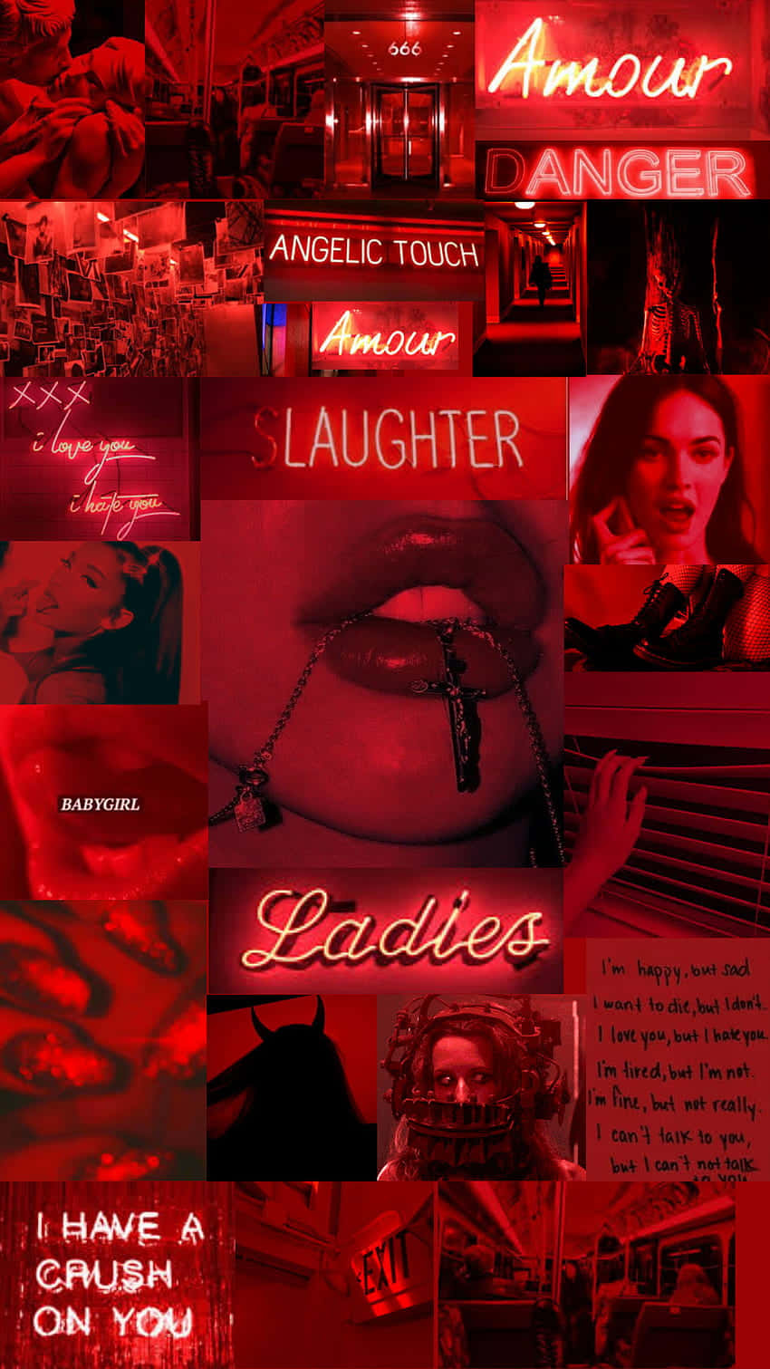 red phone, neon signs, laughery ladies, HD Phone Wallpaper