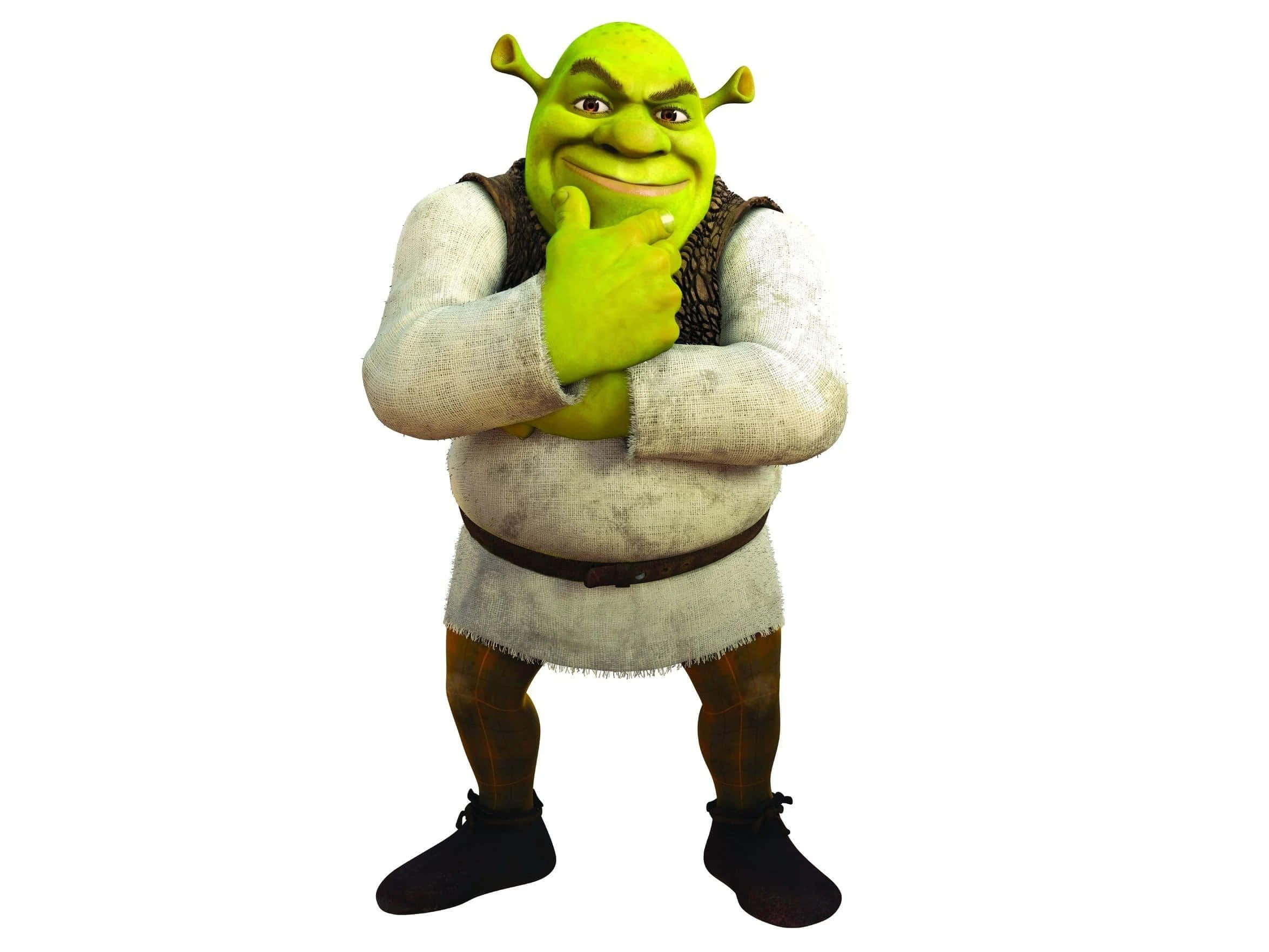 Shrek, ogre, white background, Full HD Desktop Wallpaper
