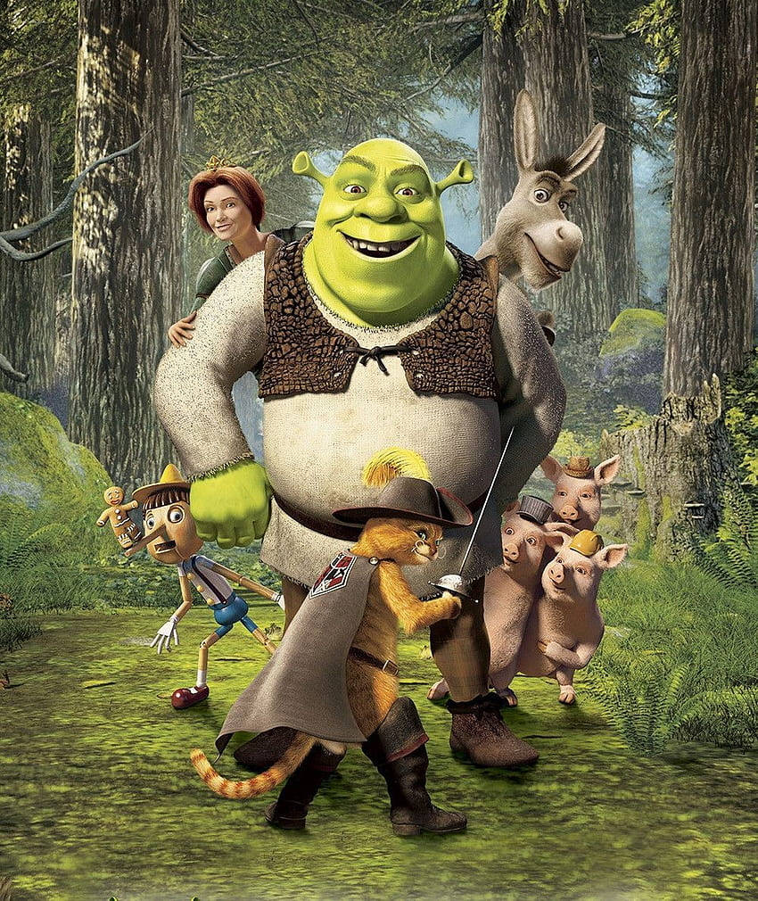 Shrek 2, Shrek, forest, SD Phone Wallpaper