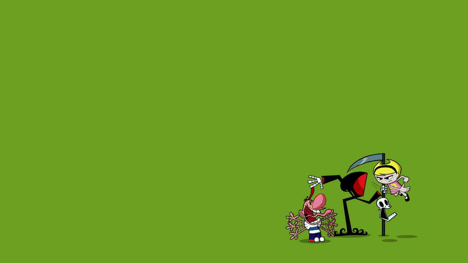 funny simple desktop, cartoon characters, scythe, HD Desktop Wallpaper