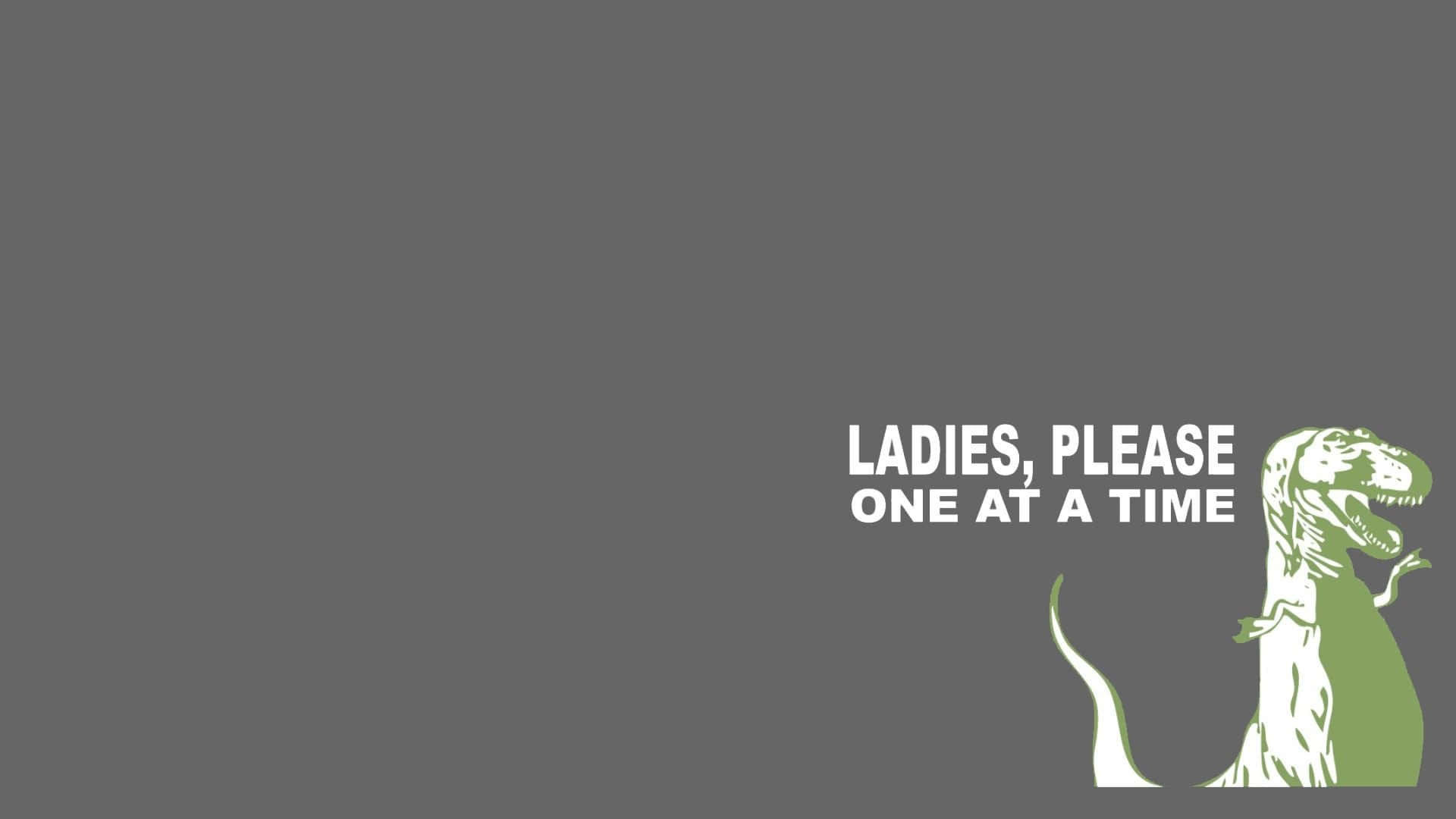 funny simple desktop, green dinosaur, bold white text, Full HD Desktop Wallpaper