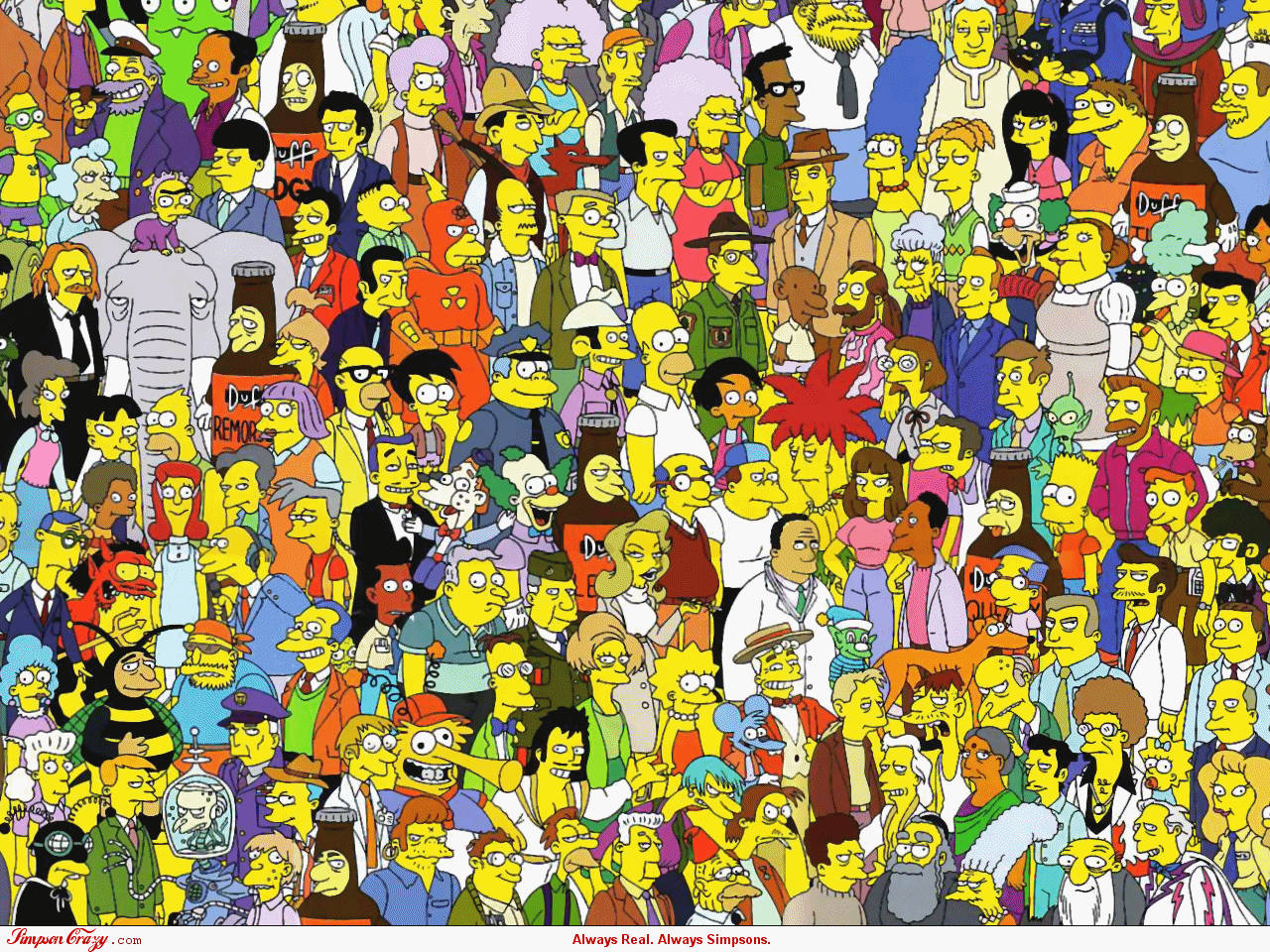 The Simpsons, characters, collage, HD Desktop Wallpaper