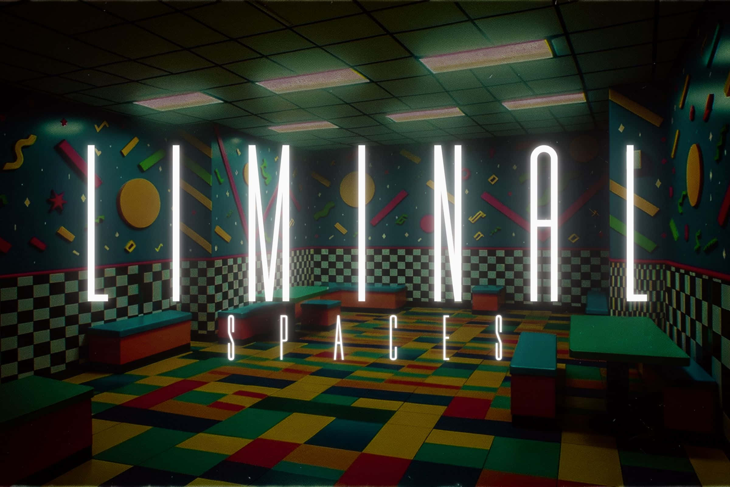 liminal space, retro diner, neon-lit, Full HD Desktop Wallpaper