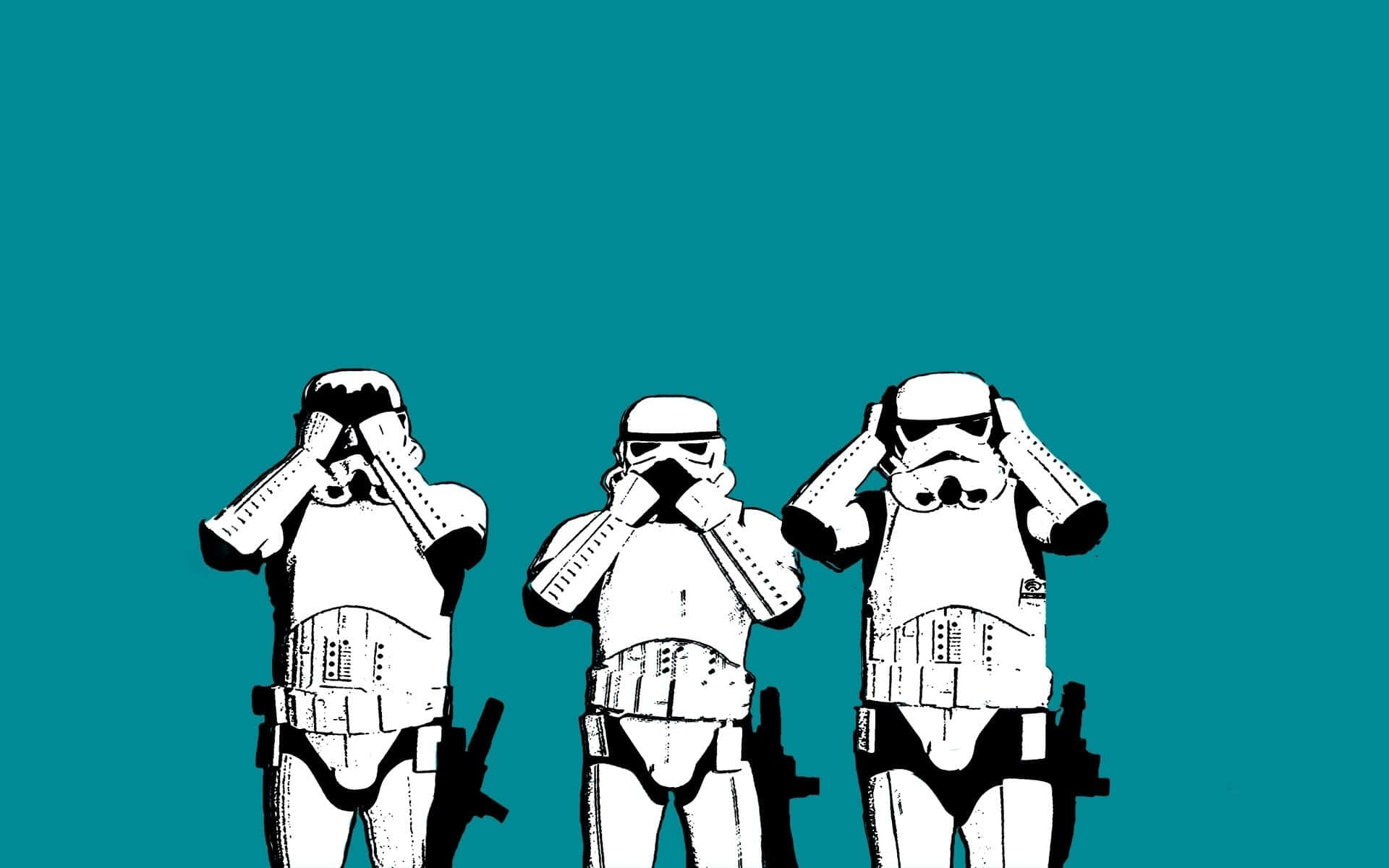 Funny Star Wars, stormtroopers, white armor, Full HD Desktop Wallpaper