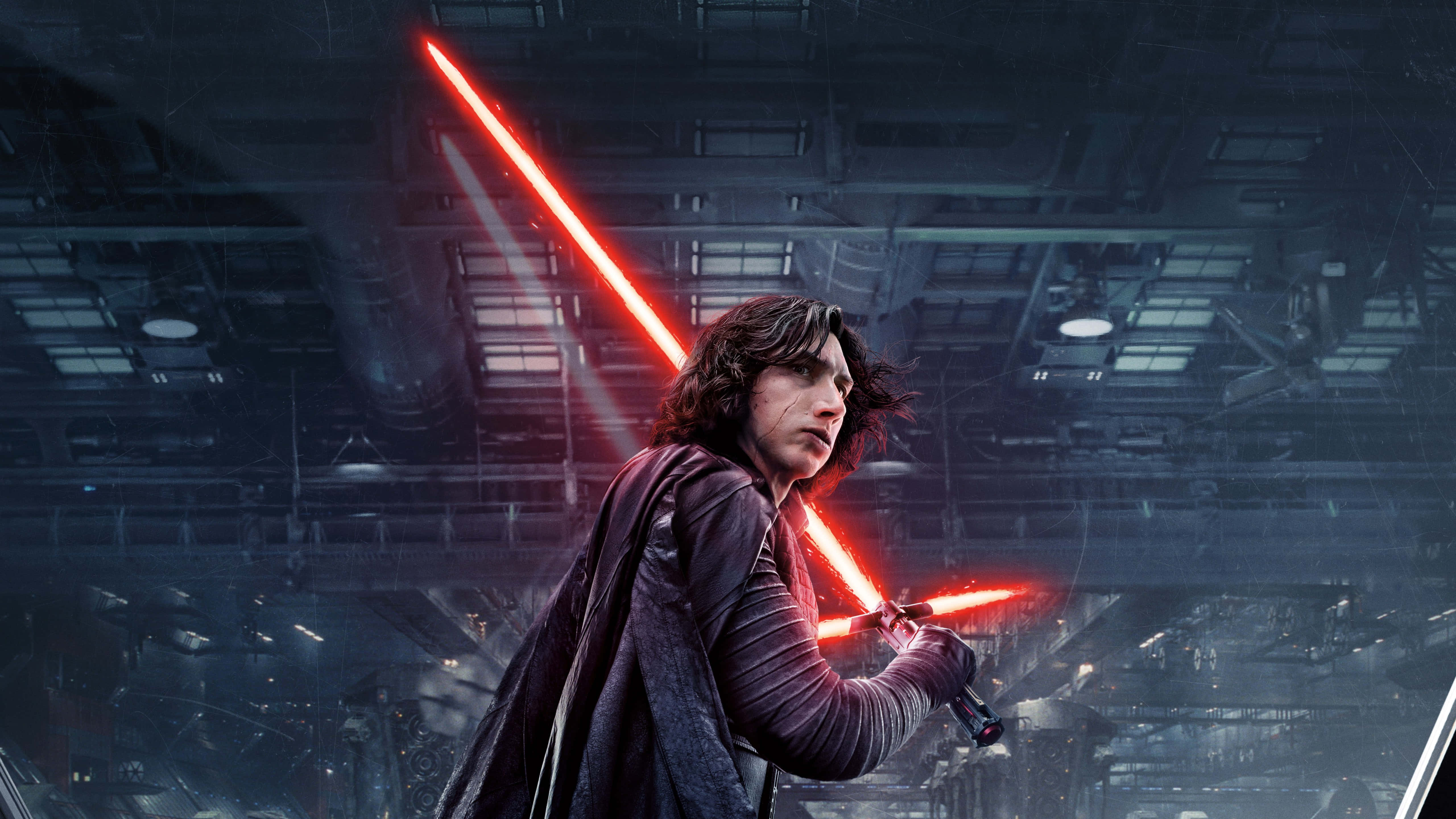 Funny Star Wars, red lightsabers, young warrior, 5K Desktop Wallpaper