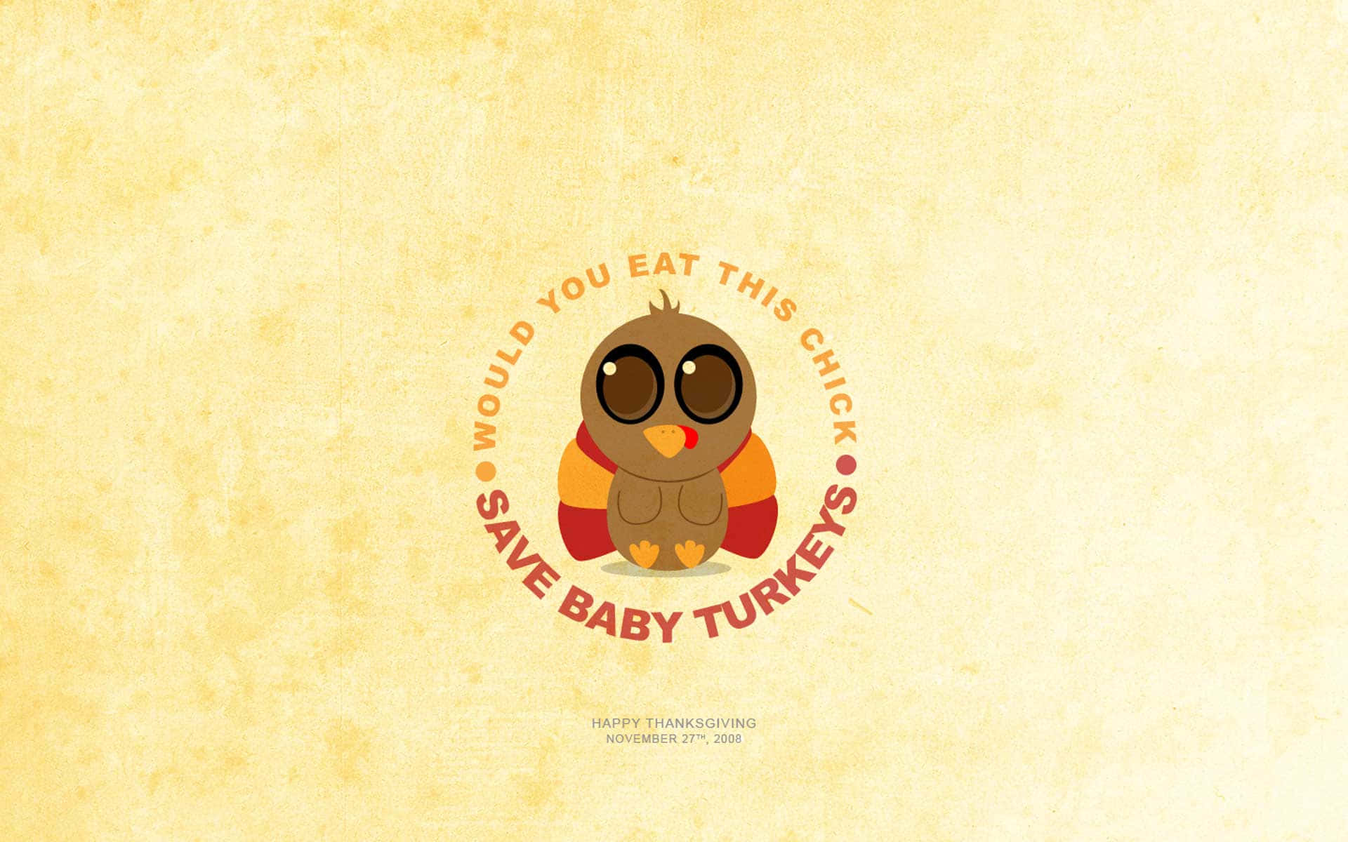 Funny Thanksgiving, cartoon turkey, big eyes, Full HD Desktop Wallpaper