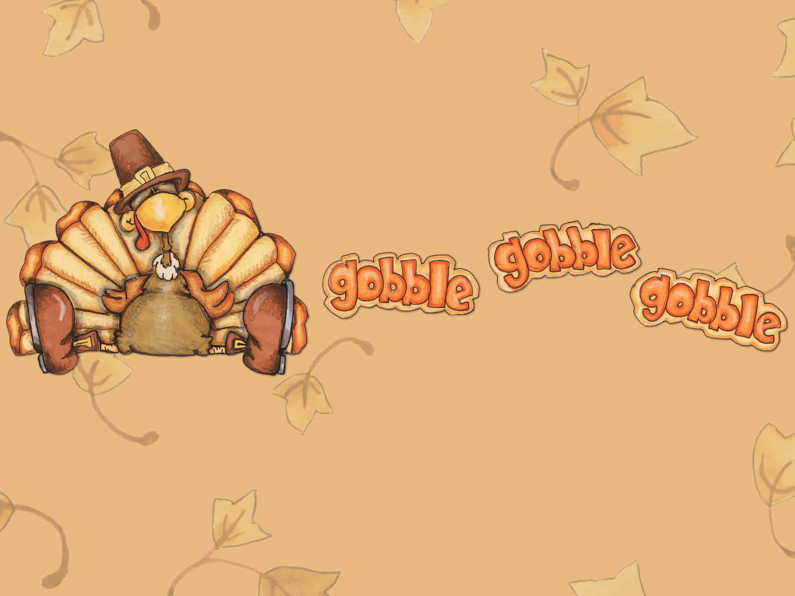 cartoon turkey, pilgrim hat, boots, HD Desktop Wallpaper