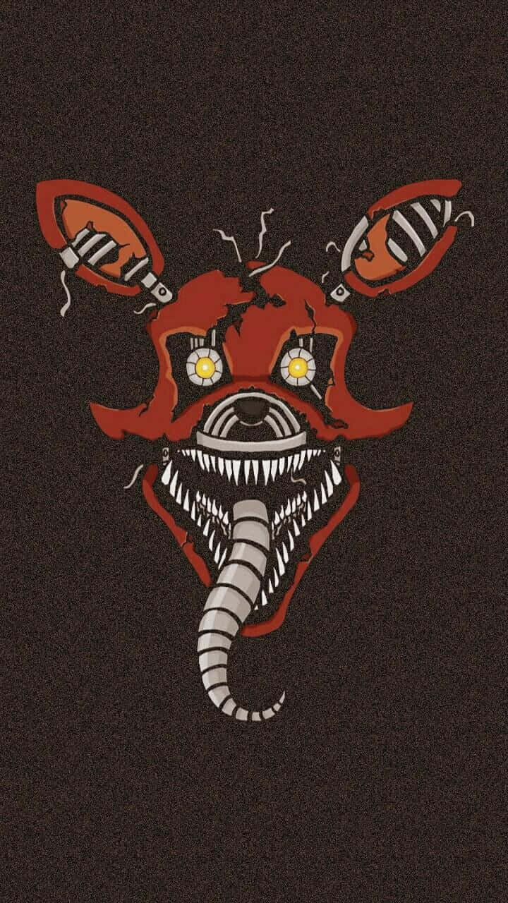 Funtime Foxy, red animatronic fox, glowing yellow eyes, HD Phone Wallpaper