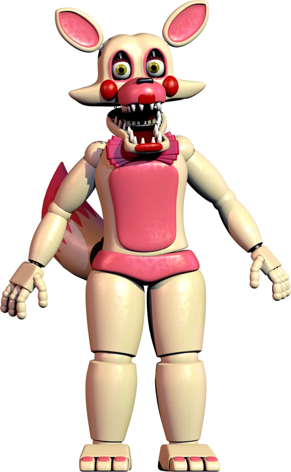 Funtime Foxy, red nose, pink bowtie, HD Phone Wallpaper