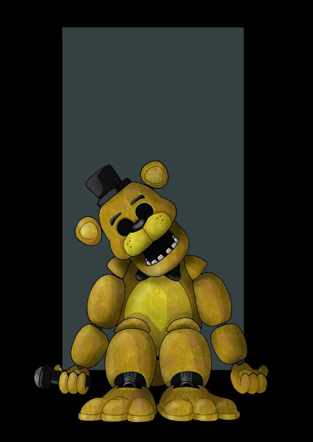 Golden Freddy, yellow animatronic bear, top hat, HD Phone Wallpaper