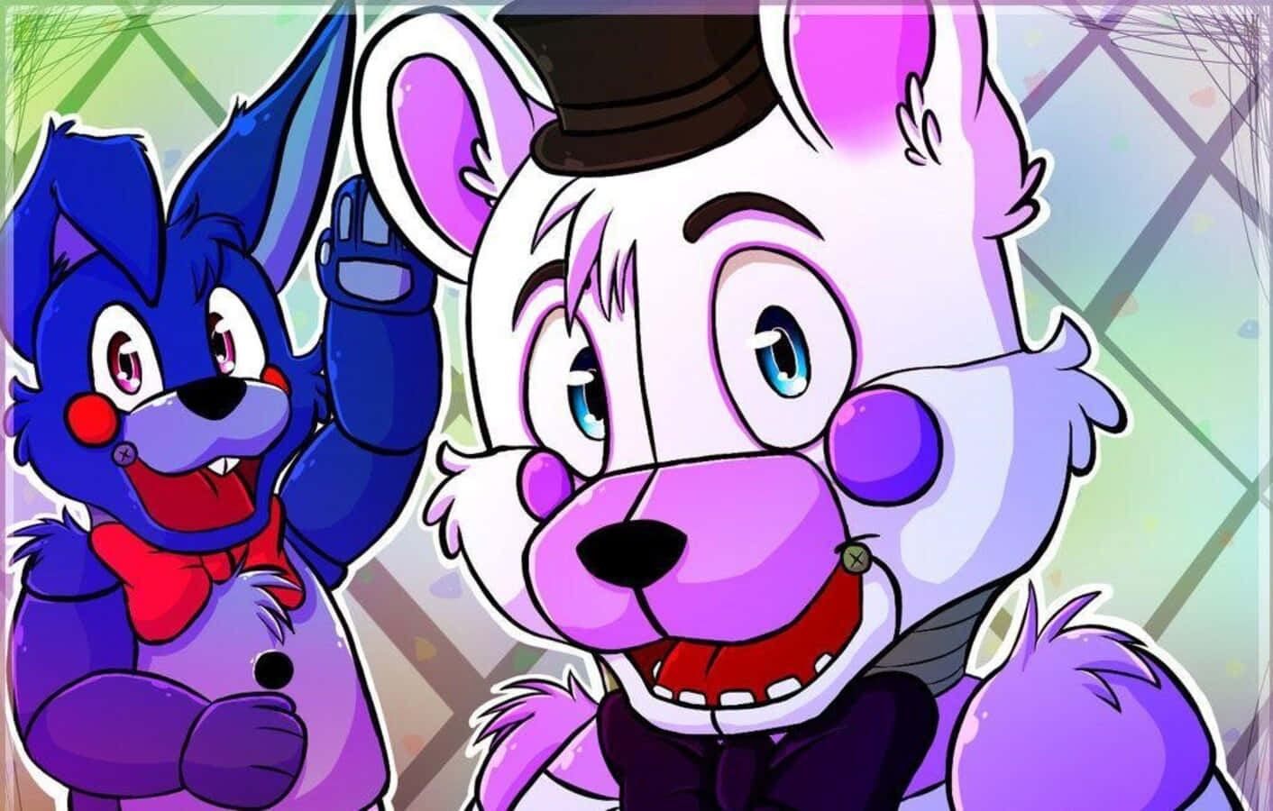 Funtime Freddy, blue, purple, HD Desktop Wallpaper