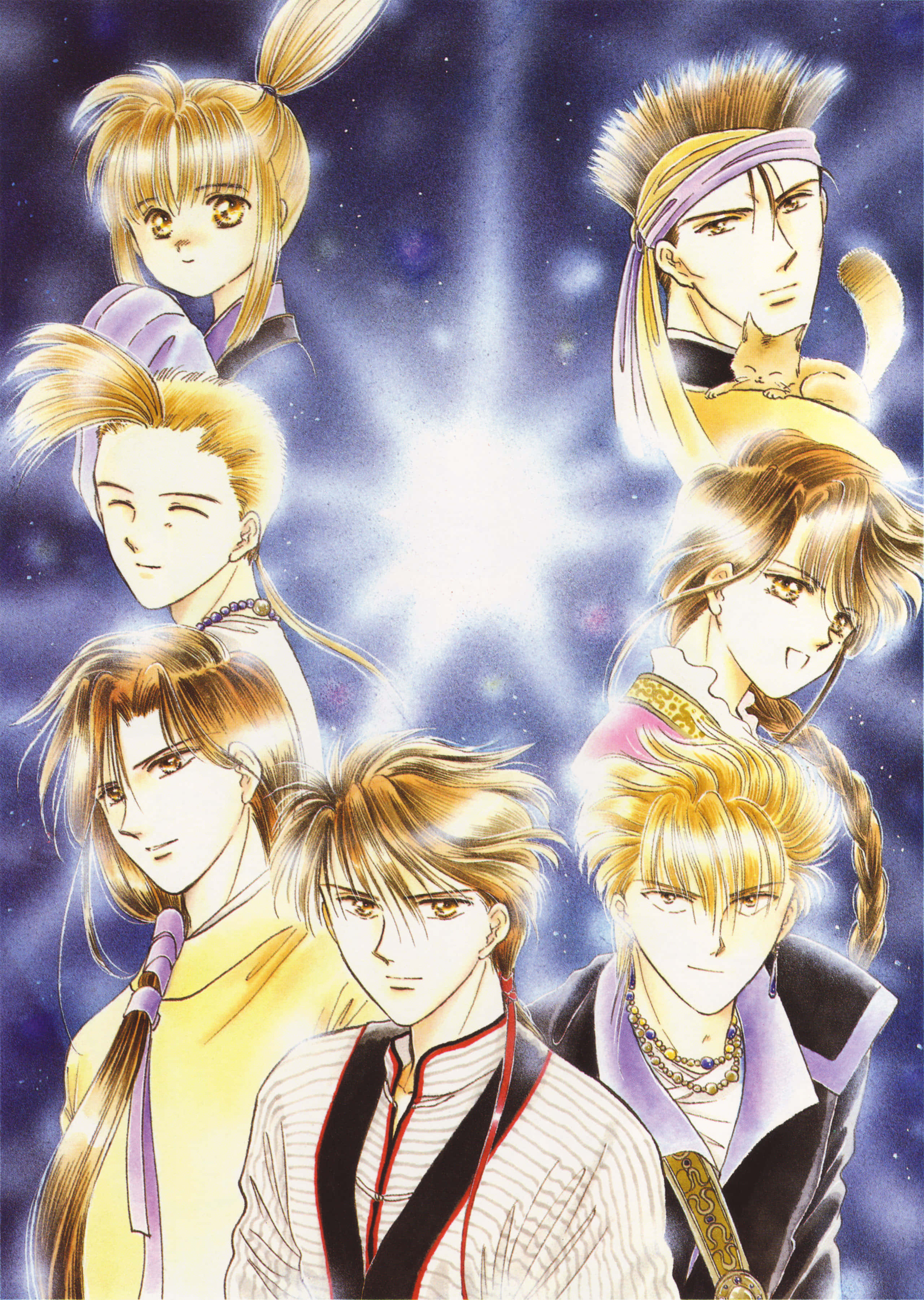 Fushigi Yuugi, Nuriko, golden hair, 2K Phone Wallpaper