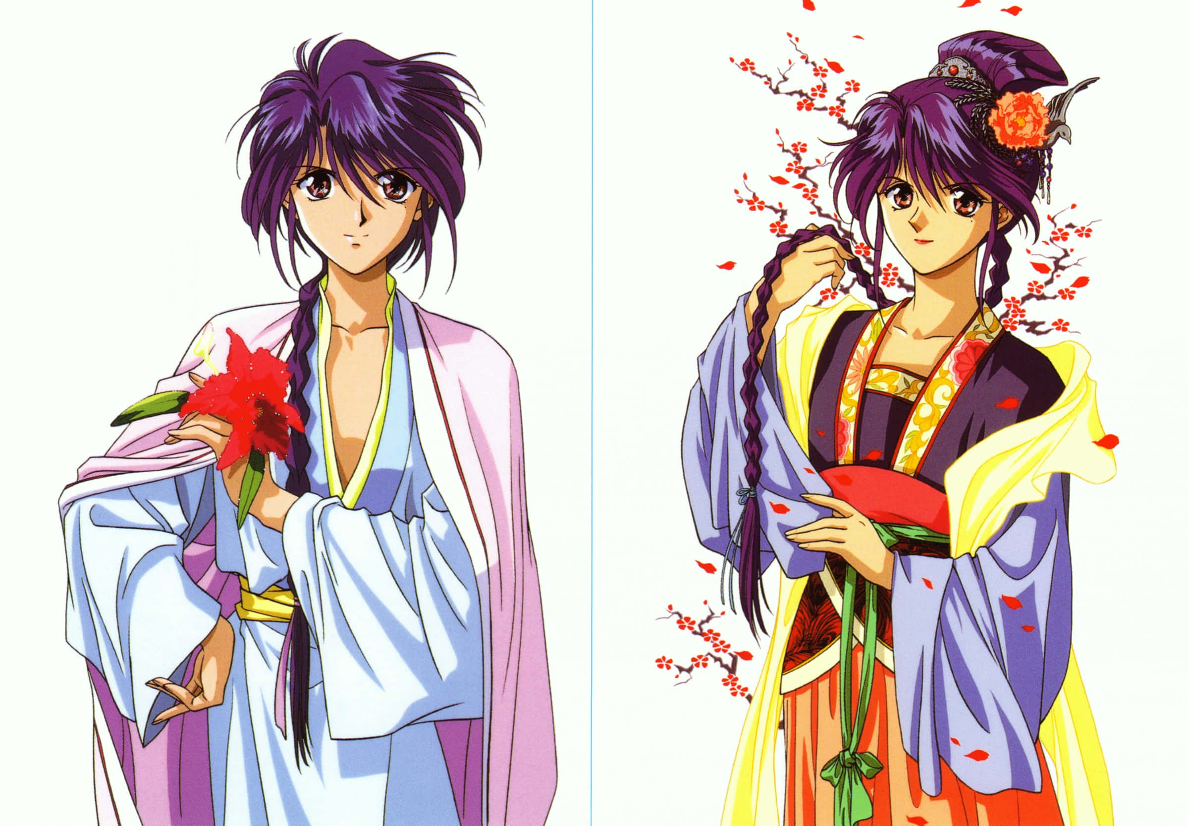 Fushigi Yuugi, Nuriko, purple hair, Full HD Desktop Wallpaper