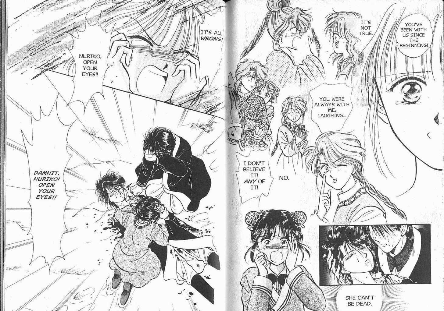 Nuriko, Fushigi Yuugi, black and white manga panel, HD Desktop Wallpaper