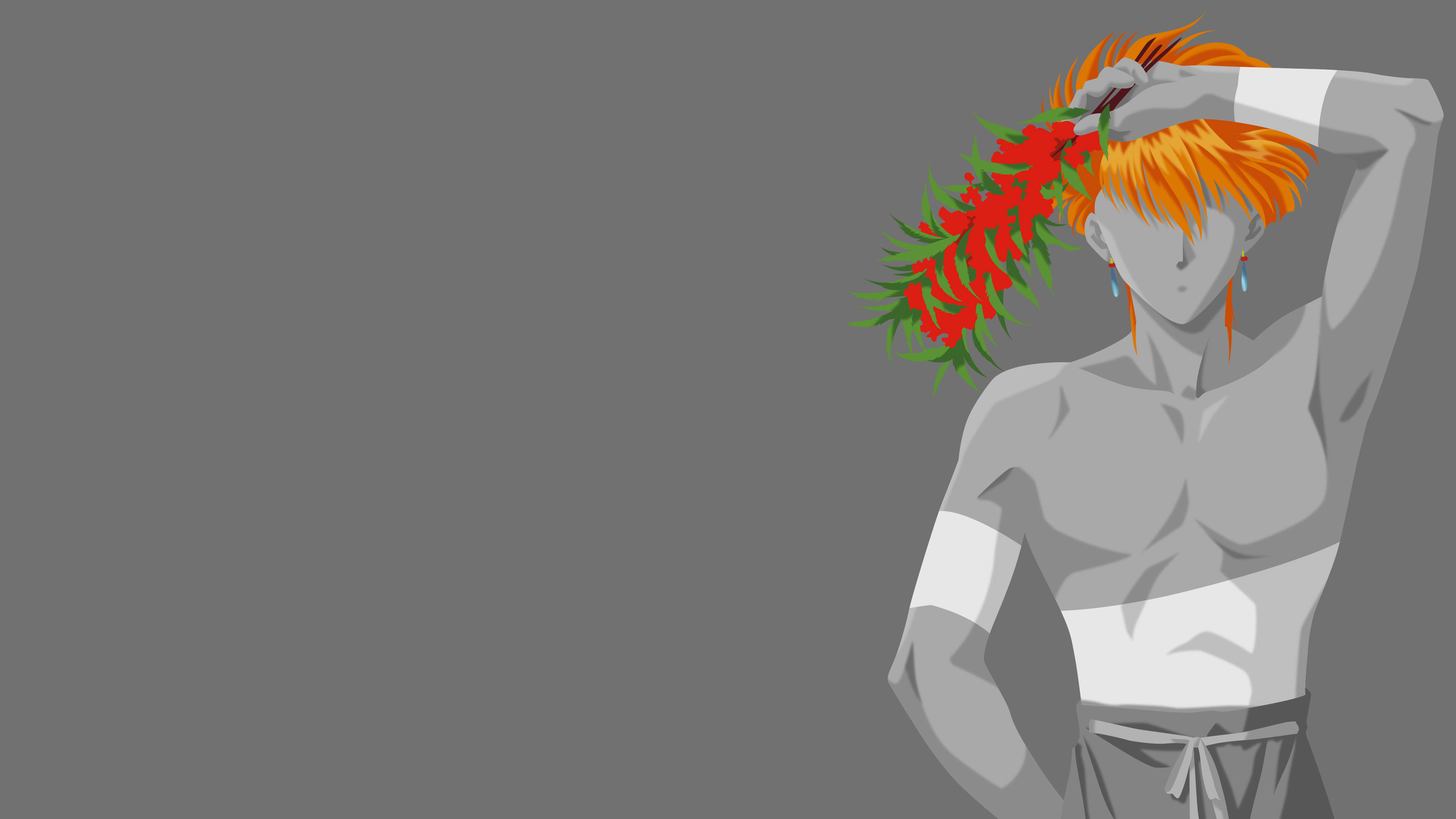 Fushigi Yuugi, Tasuki, orange hair, 4K Desktop Wallpaper