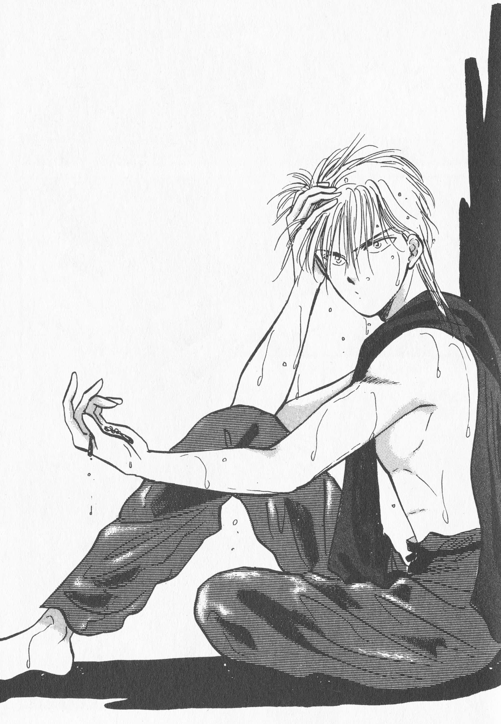 Fushigi Yuugi, Tasuki, contemplative pose, 2K Phone Wallpaper
