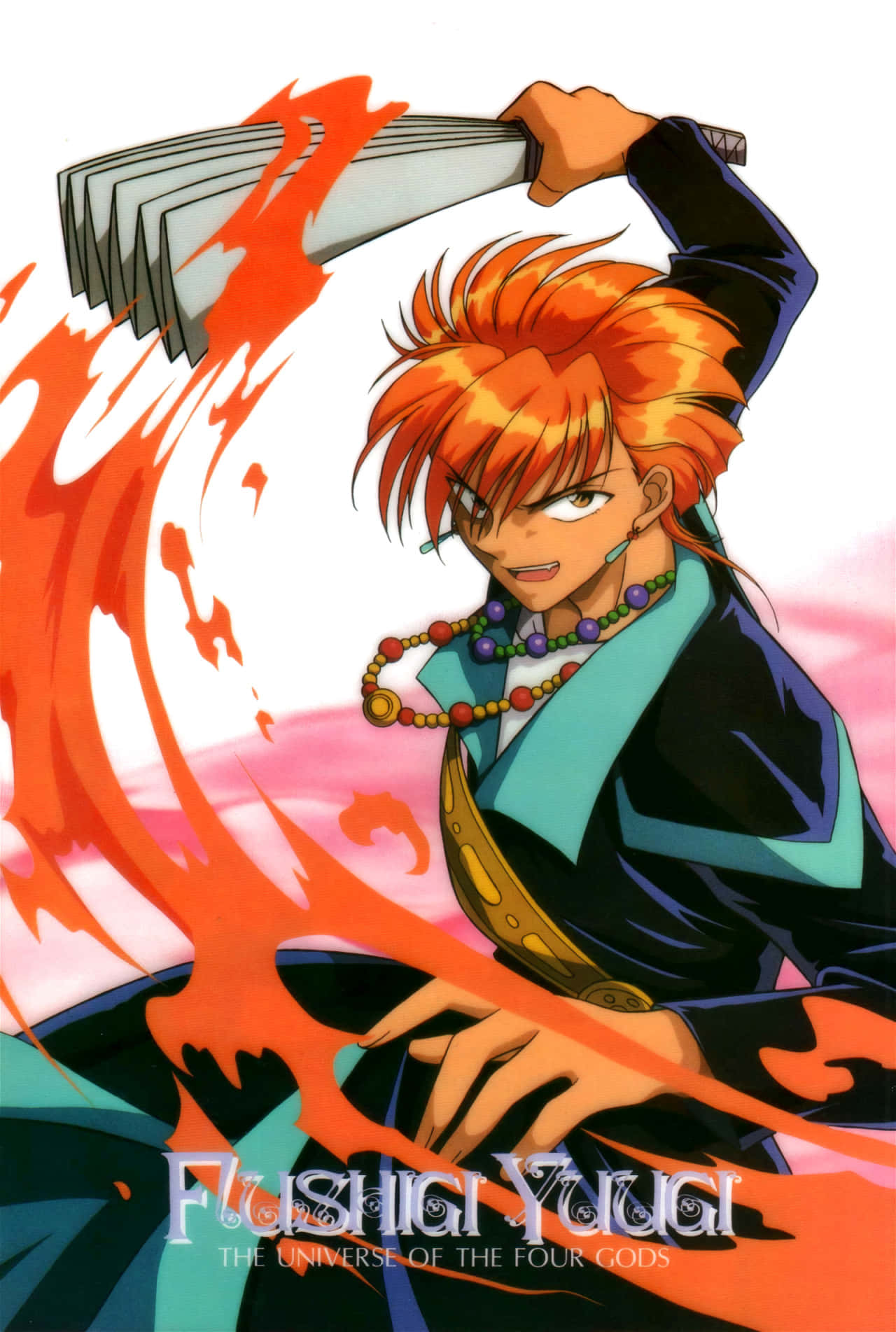Fushigi Yuugi, Tasuki, spiky orange hair, HD Phone Wallpaper